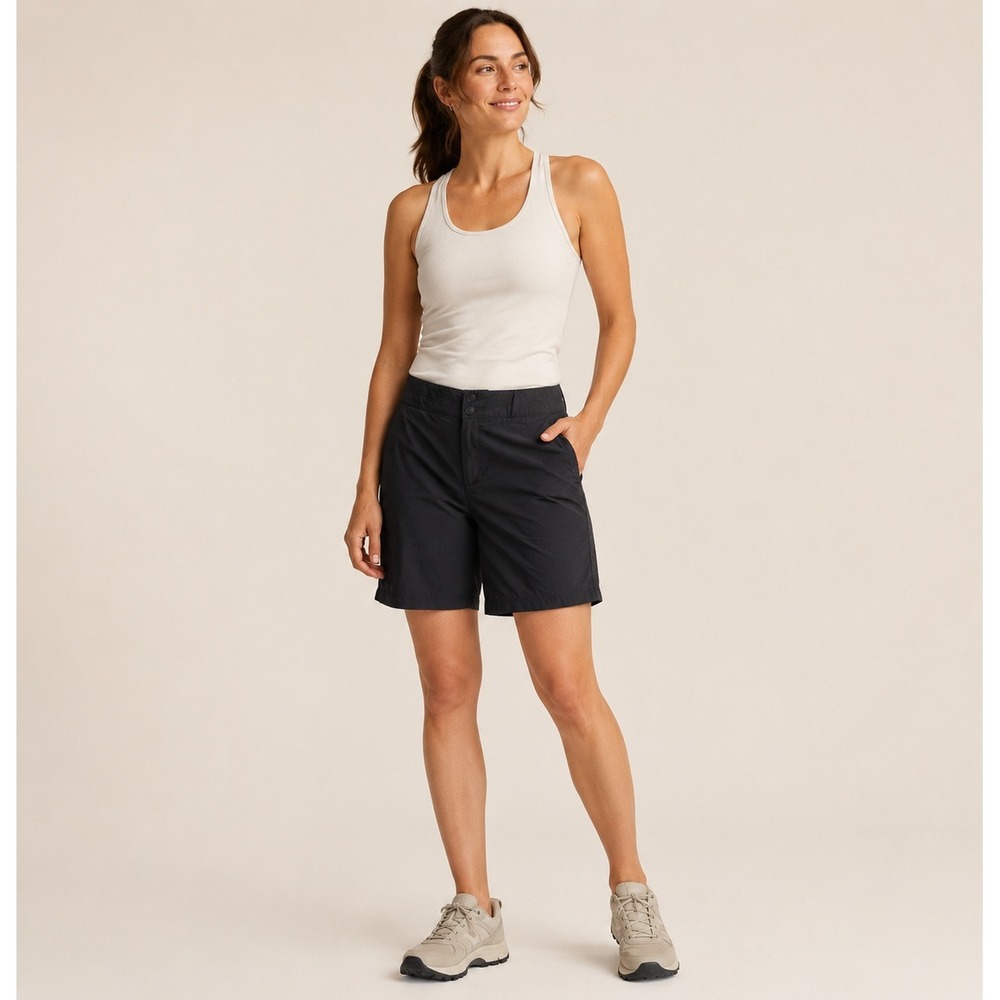 Eddie Bauer‎ Shorts Women 8 Black Nylon Hiking Outdoor Gorpcore Utility